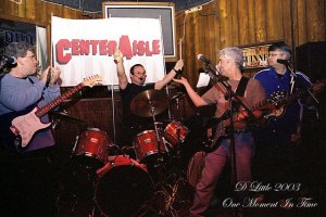 CenterAisle, live at The Rhythm Lounge.  L-R: Brian Baxter, Ed De Caro, Harry Brandon, Mike Lewis